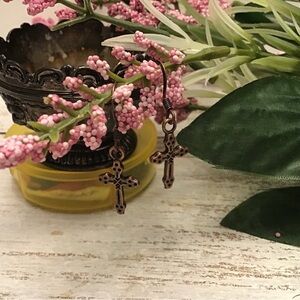 #80 Petite Cross Earrings